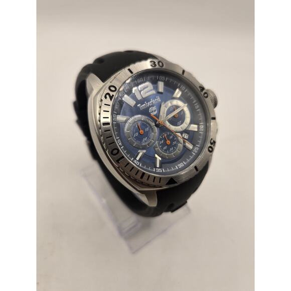 Timberland Kingsbridge QT7129501 Blue Quartz Chunky Dive Watch. NWOT. New Bat. - Picture 2 of 12